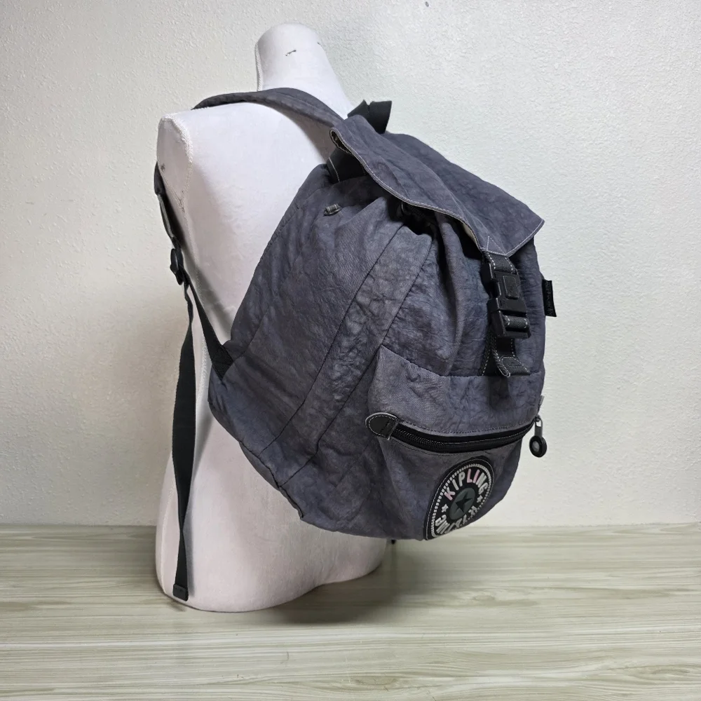 Kipling Gray Pullsack Backpack
